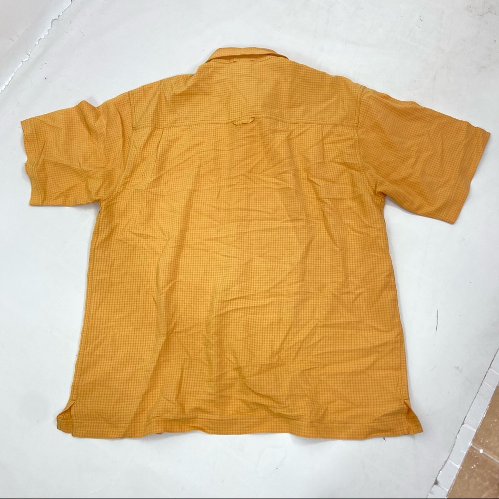 TNF The North face orange tan picnic plaid shirt.  Size Large - Picture 8 of 8